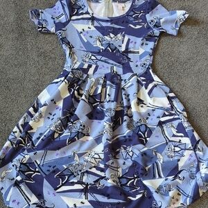 Lularoe Nightmare Before Christmas Amelia Dress Size Small